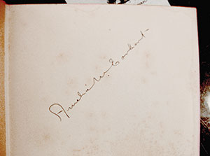Amelia Earhart’s signature.