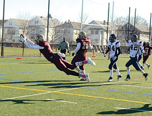 The Saint Clement Anchormen prevailed over St. Joseph Prep in the big Thanksgiving Day matchup last week at Tufts Field. ~Photos by Darren Deng 