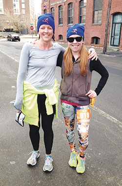 Somerville resident Beth Kaufman, right, will be running the 2014 Boston Marathon as part of the YMCA of Greater Boston’s team. All funds raised by Y Marathon team members will support the YMCA of Greater Boston’s teen programs.