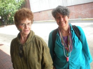 Julie Katz, serves on the LGBT Advisory Board of the Somerville Council on Aging and Laura Landy