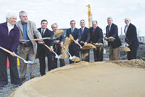 The groundbreaking ceremony at the site of the new Partners Healthcare headquarters took place earlier this month at Assembly Row.