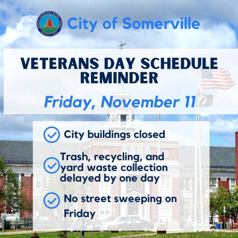 Somerville’s Veterans Day schedule